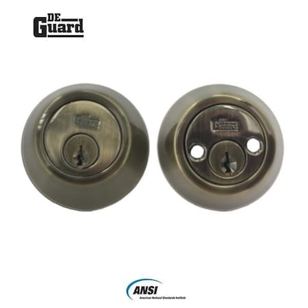 Deguard :Dbl. Deadbolt Antique SC1 DDB02-AB-SC1